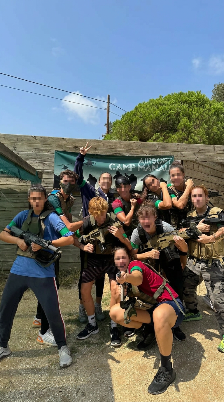 Grupo de jugadores en Camp Manau